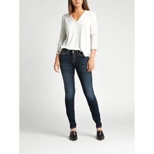 Suki Mid Super Skinny Jeans | Silver | Size 30